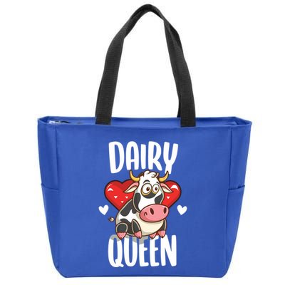 Dairy Queen Cow Farmer Gift Zip Tote Bag