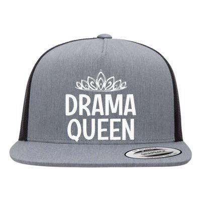 Drama Queen Crown Funny Jokes Sarcastic Sayings Flat Bill Trucker Hat