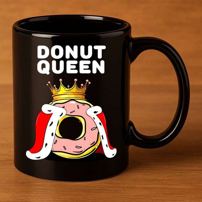 Donut Queen Doughnuts Funny Donut Lover Cute Donut 11oz C Handle Ceramic Mug
