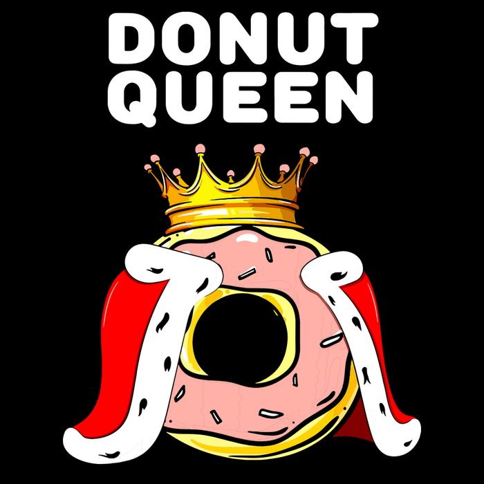 Donut Queen Doughnuts Funny Donut Lover Cute Donut Cropped Pullover Crew