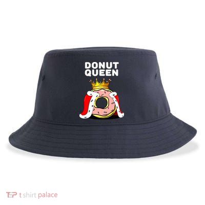Donut Queen Doughnuts Funny Donut Lover Cute Donut Sustainable Bucket Hat