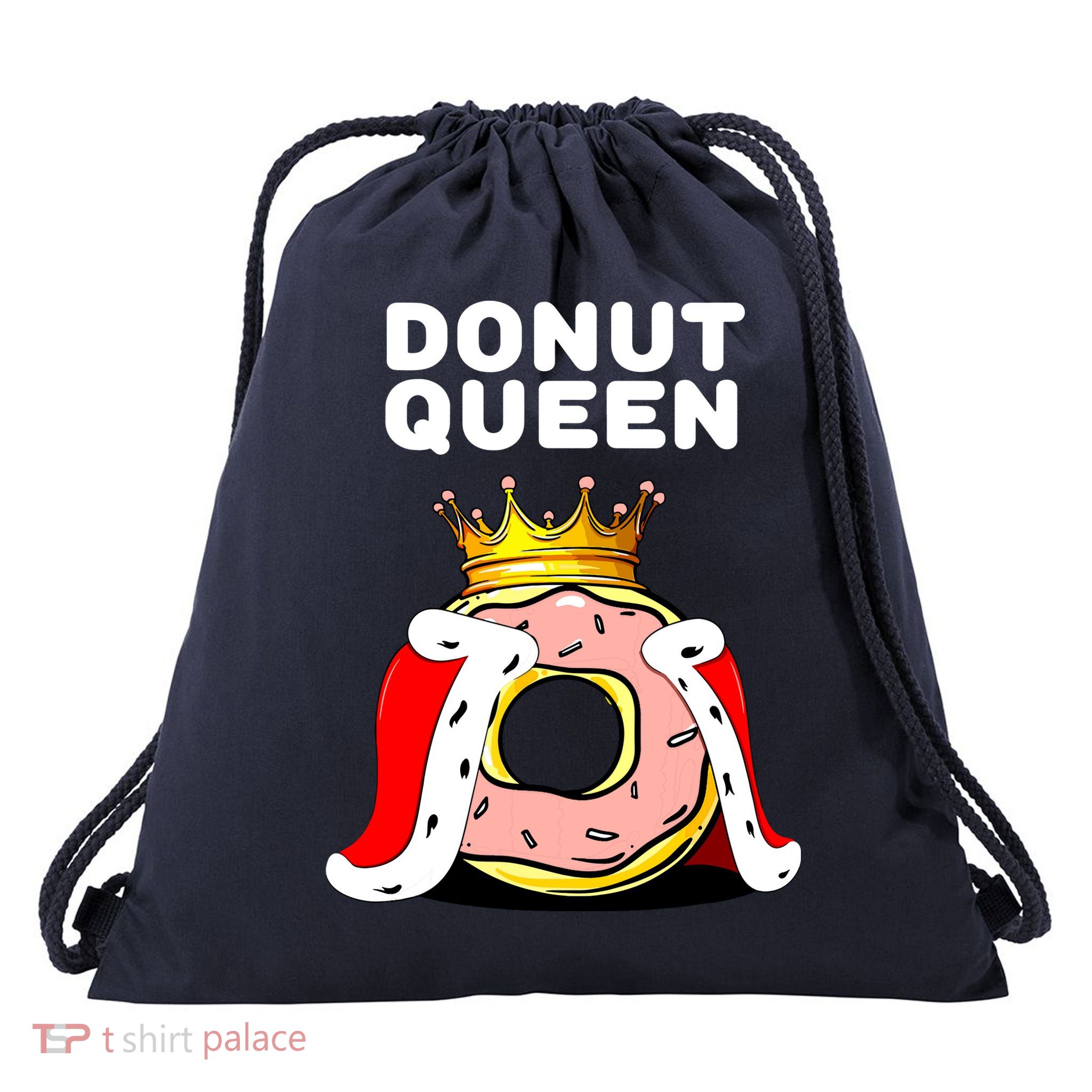 Donut Queen Doughnuts Funny Donut Lover Cute Donut Drawstring Bag