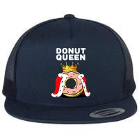 Donut Queen Doughnuts Funny Donut Lover Cute Donut Flat Bill Trucker Hat