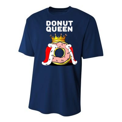 Donut Queen Doughnuts Funny Donut Lover Cute Donut Youth Performance Sprint T-Shirt