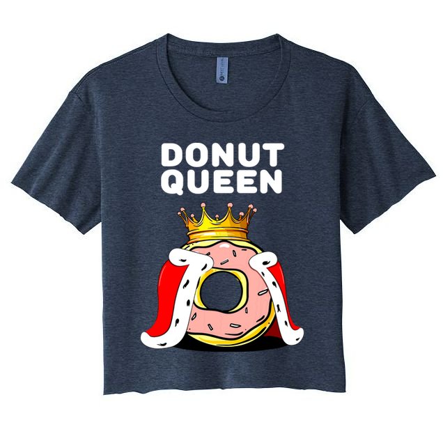 Donut Queen Doughnuts Funny Donut Lover Cute Donut Crop Top