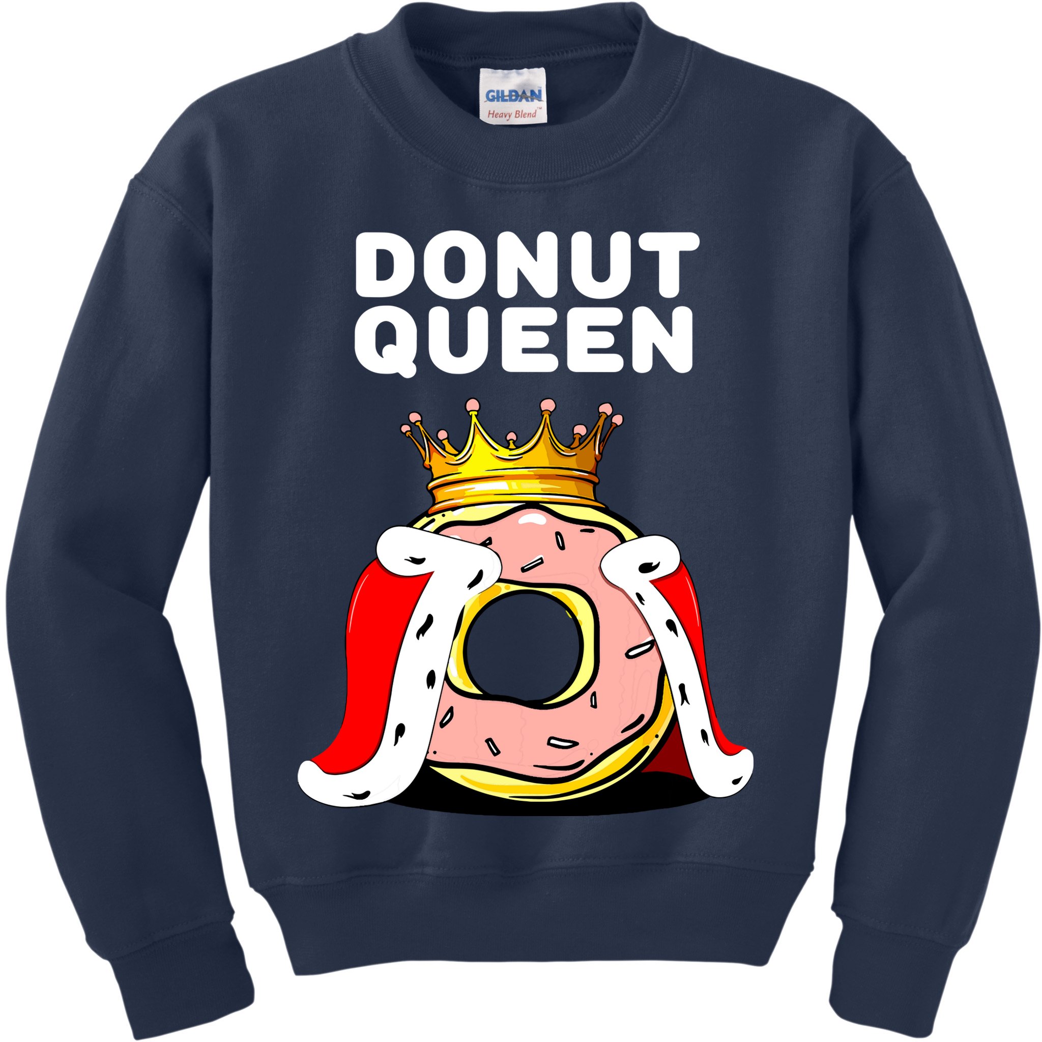 Donut Queen Doughnuts Funny Donut Lover Cute Donut Kids Sweatshirt