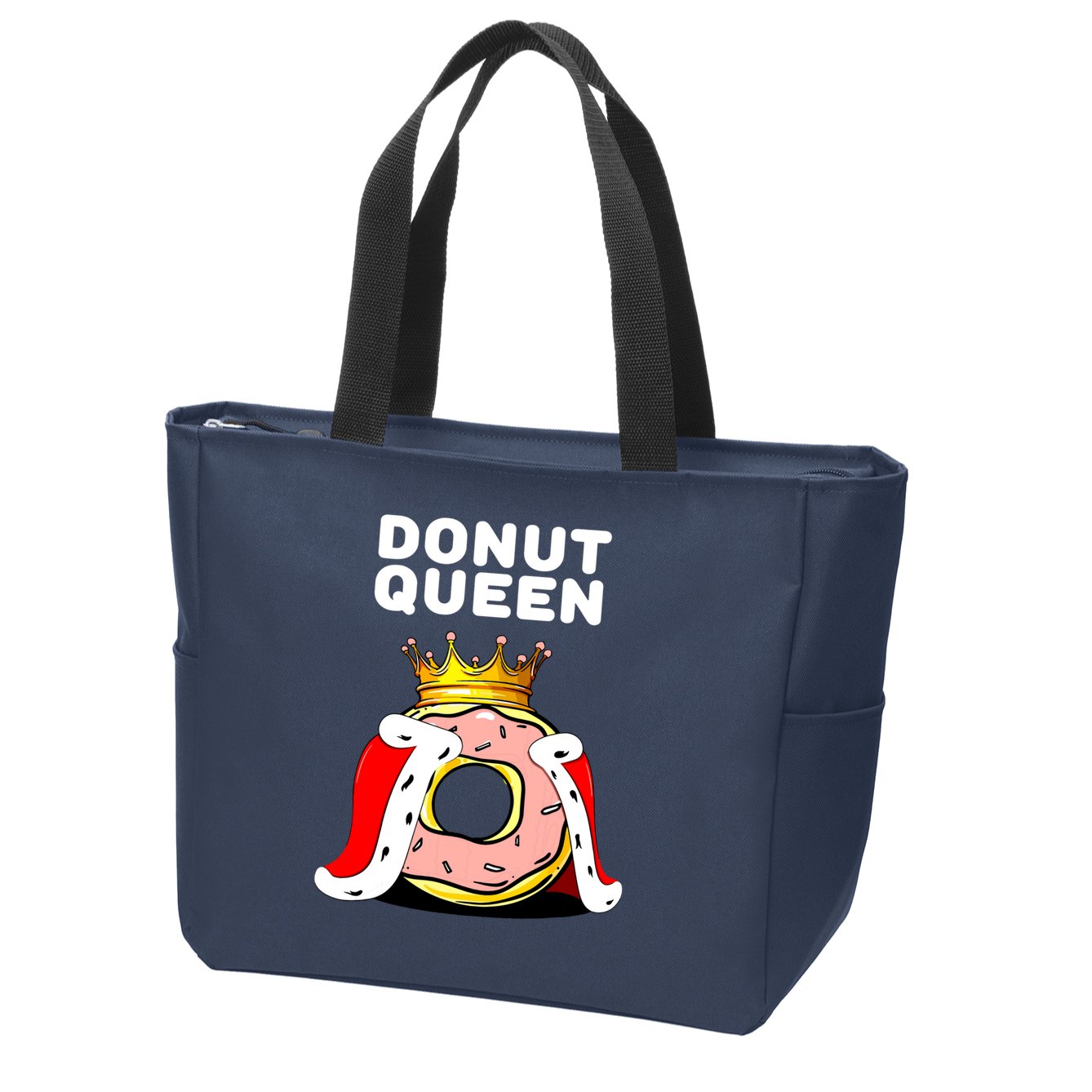 Donut Queen Doughnuts Funny Donut Lover Cute Donut Zip Tote Bag