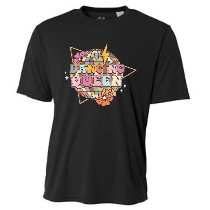 Disco Queen Dance Mom Dancing Queen Vintage Dancing 70s Cooling Performance Crew T-Shirt