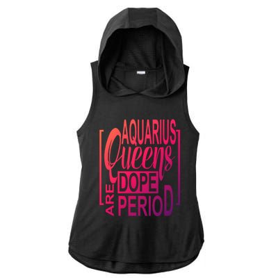 Dope Queen Decor Graphic Black Aquarius Astrology Zodiac Funny Gift Ladies PosiCharge Tri-Blend Wicking Draft Hoodie Tank