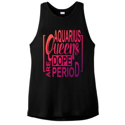 Dope Queen Decor Graphic Black Aquarius Astrology Zodiac Funny Gift Ladies PosiCharge Tri-Blend Wicking Tank