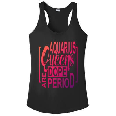 Dope Queen Decor Graphic Black Aquarius Astrology Zodiac Funny Gift Ladies PosiCharge Competitor Racerback Tank