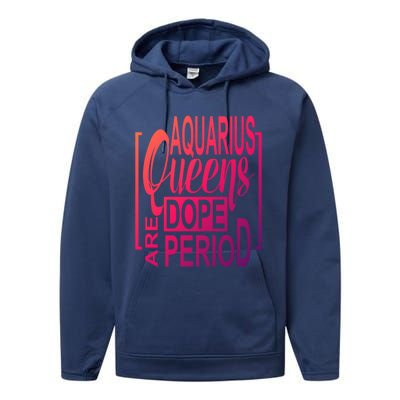 Dope Queen Decor Graphic Black Aquarius Astrology Zodiac Funny Gift Performance Fleece Hoodie