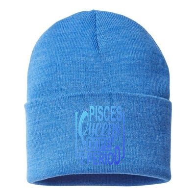 Dope Queen Decor Graphic Pisces Astrology Zodiac Gift Sustainable Knit Beanie