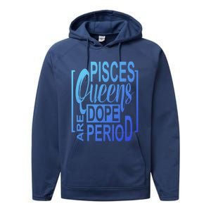 Dope Queen Decor Graphic Pisces Astrology Zodiac Gift Performance Fleece Hoodie