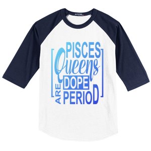 Dope Queen Decor Graphic Pisces Astrology Zodiac Gift Baseball Sleeve Shirt