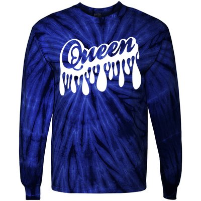 Drip Queen Dripping Black Woman Tie-Dye Long Sleeve Shirt