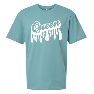 Drip Queen Dripping Black Woman Sueded Cloud Jersey T-Shirt