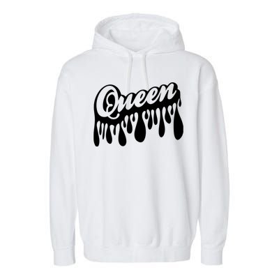 Drip Queen Dripping Black Woman Garment-Dyed Fleece Hoodie