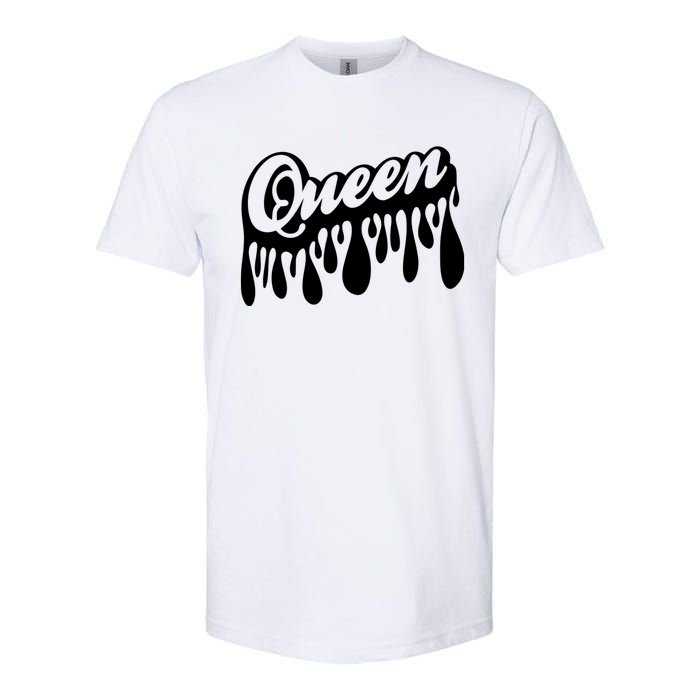 Drip Queen Dripping Black Woman Softstyle CVC T-Shirt