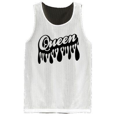 Drip Queen Dripping Black Woman Mesh Reversible Basketball Jersey Tank