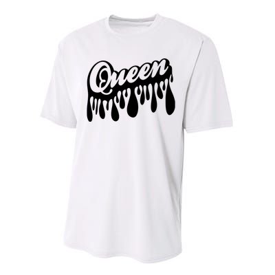 Drip Queen Dripping Black Woman Performance Sprint T-Shirt