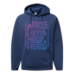 Dope Queen Decor Graphic Pisces Astrology Zodiac Gift Performance Fleece Hoodie