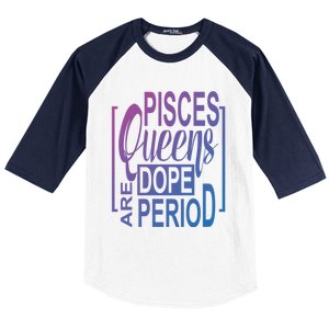 Dope Queen Decor Graphic Pisces Astrology Zodiac Gift Baseball Sleeve Shirt