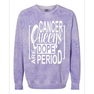 Dope Queen Decor Graphic Black Cancer Astrology Zodiac Gift Colorblast Crewneck Sweatshirt