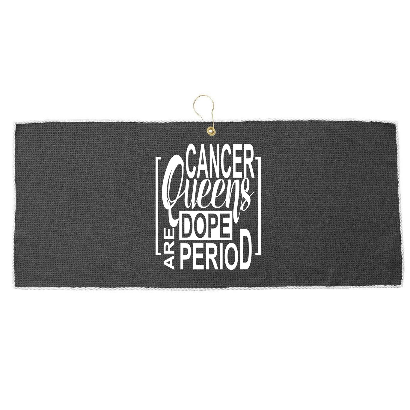 Dope Queen Decor Graphic Black Cancer Astrology Zodiac Gift Large Microfiber Waffle Golf Towel
