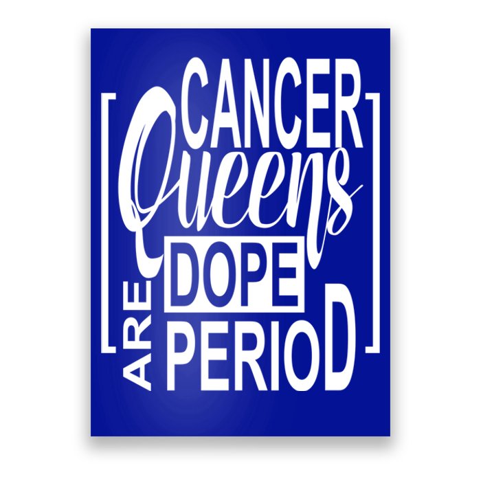 Dope Queen Decor Graphic Black Cancer Astrology Zodiac Gift Poster