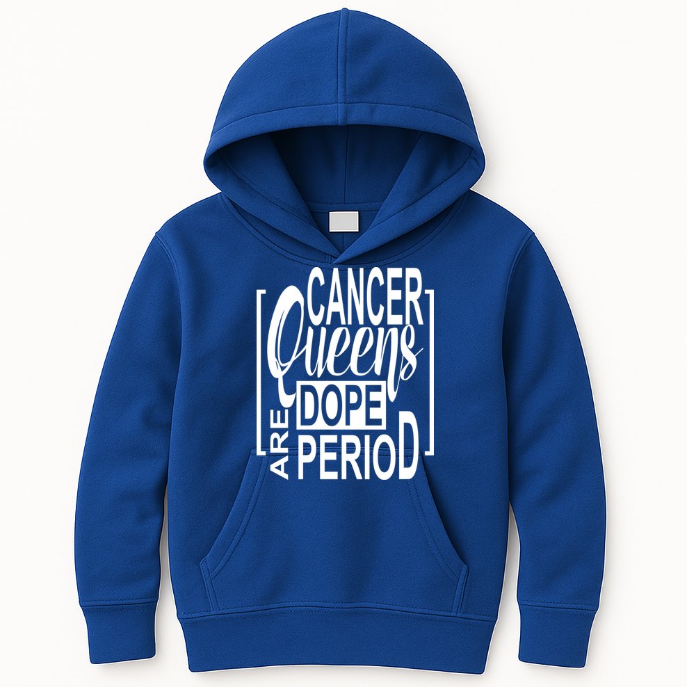 Dope Queen Decor Graphic Black Cancer Astrology Zodiac Gift Kids Hoodie