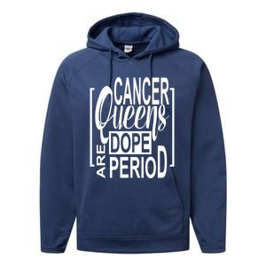 Dope Queen Decor Graphic Black Cancer Astrology Zodiac Gift Performance Fleece Hoodie