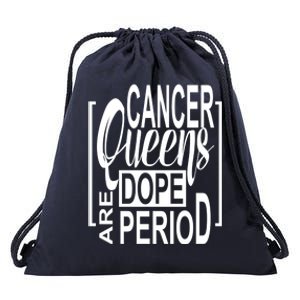 Dope Queen Decor Graphic Black Cancer Astrology Zodiac Gift Drawstring Bag