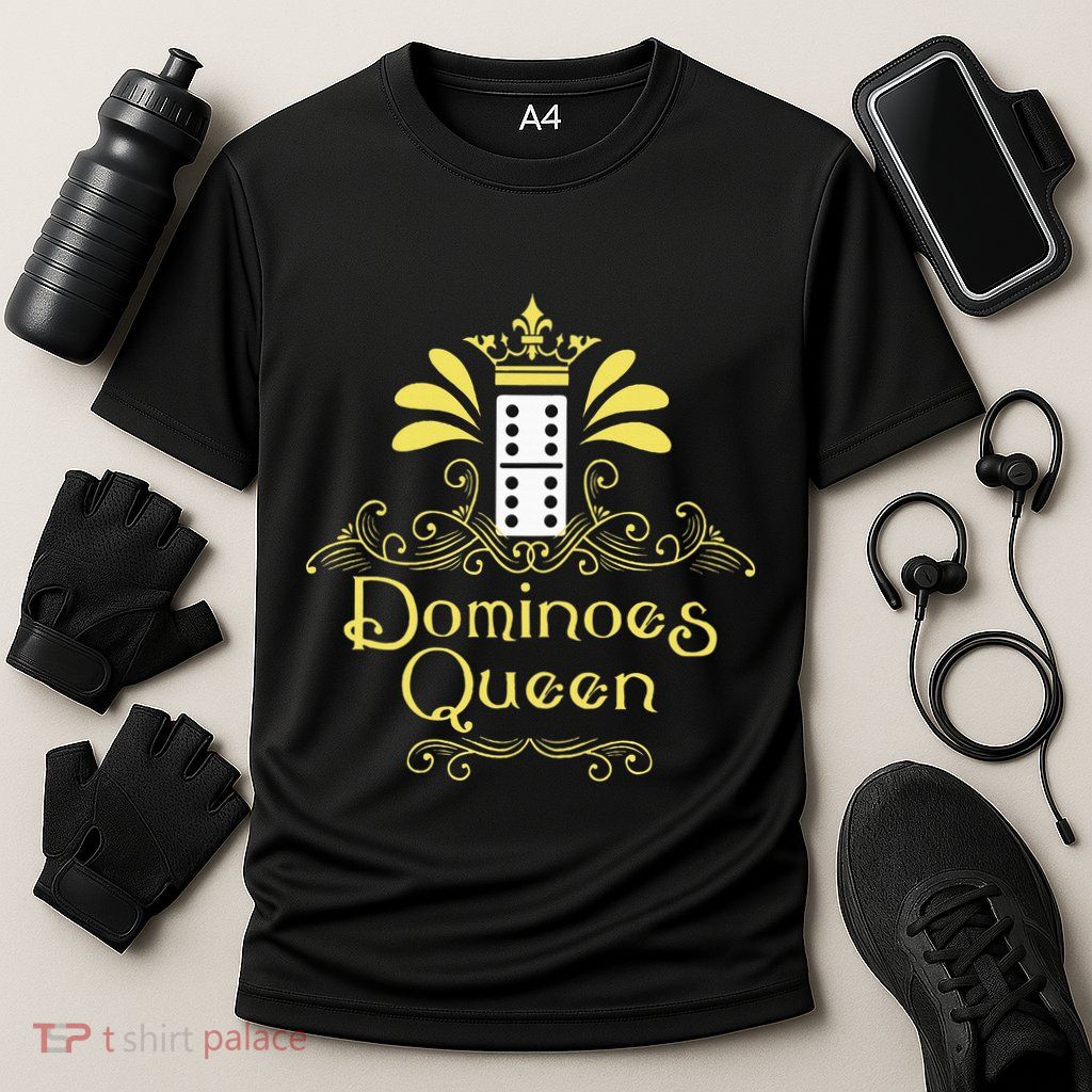 Dominoes Queen Domino Player Dominoes Lover Tile Game Performance Shirt