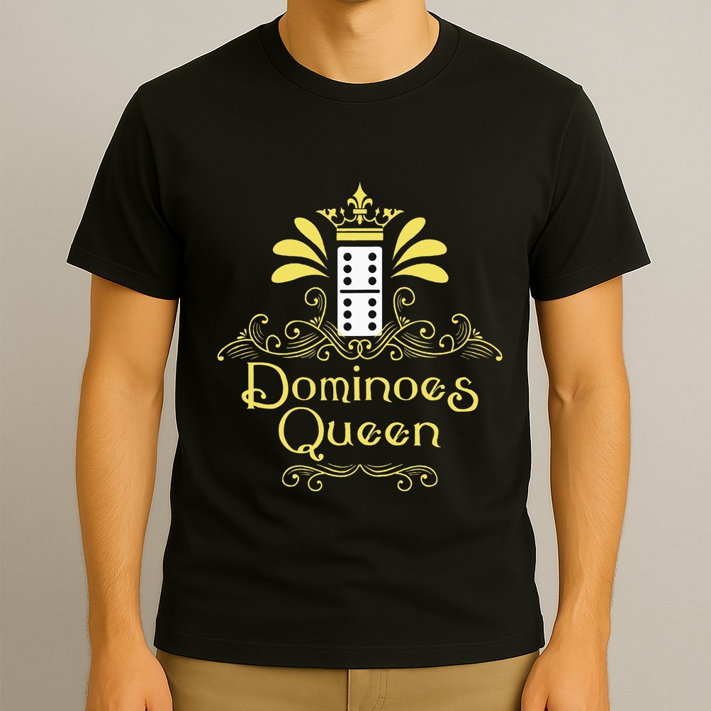 Dominoes Queen Domino Player Dominoes Lover Tile Game T-Shirt