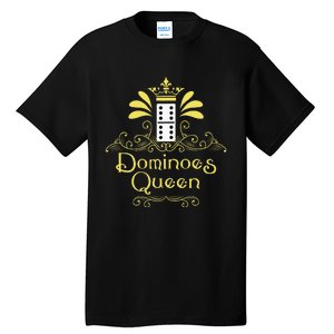 Dominoes Queen Domino Player Dominoes Lover Tile Game Tall T-Shirt