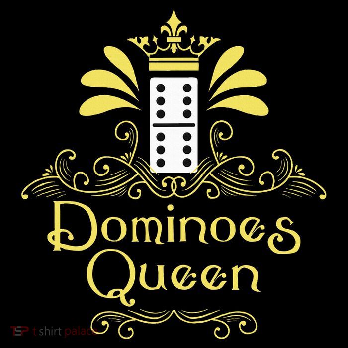 Dominoes Queen Domino Player Dominoes Lover Tile Game Button