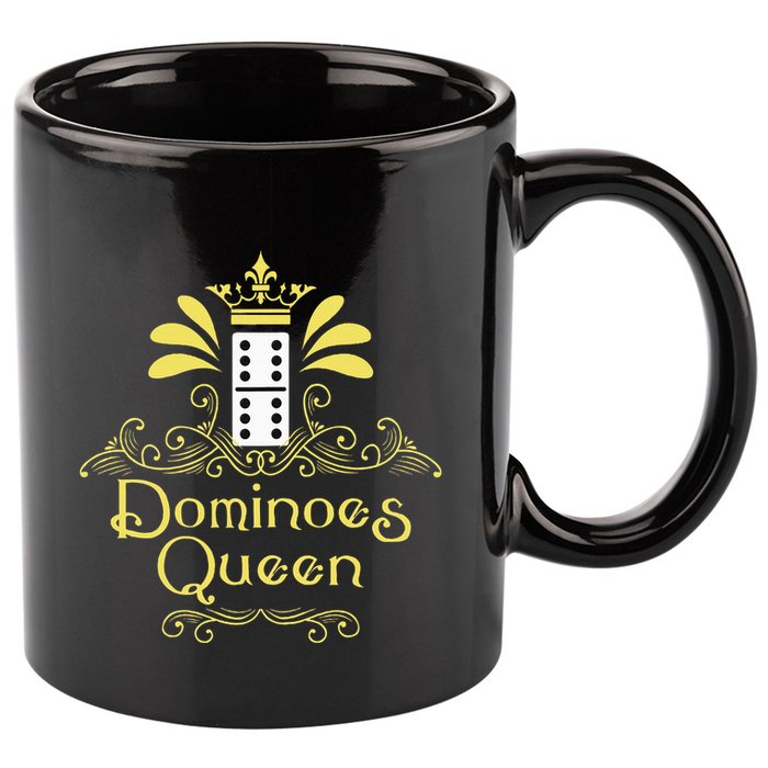 Dominoes Queen Domino Player Dominoes Lover Tile Game 11oz C Handle Ceramic Mug