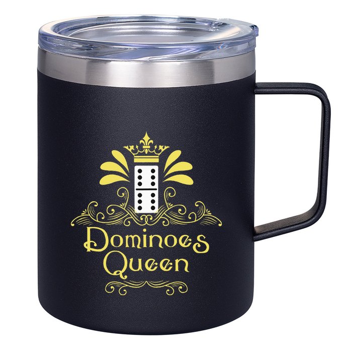 Dominoes Queen Domino Player Dominoes Lover Tile Game 12oz Stainless Steel Coffee Mug