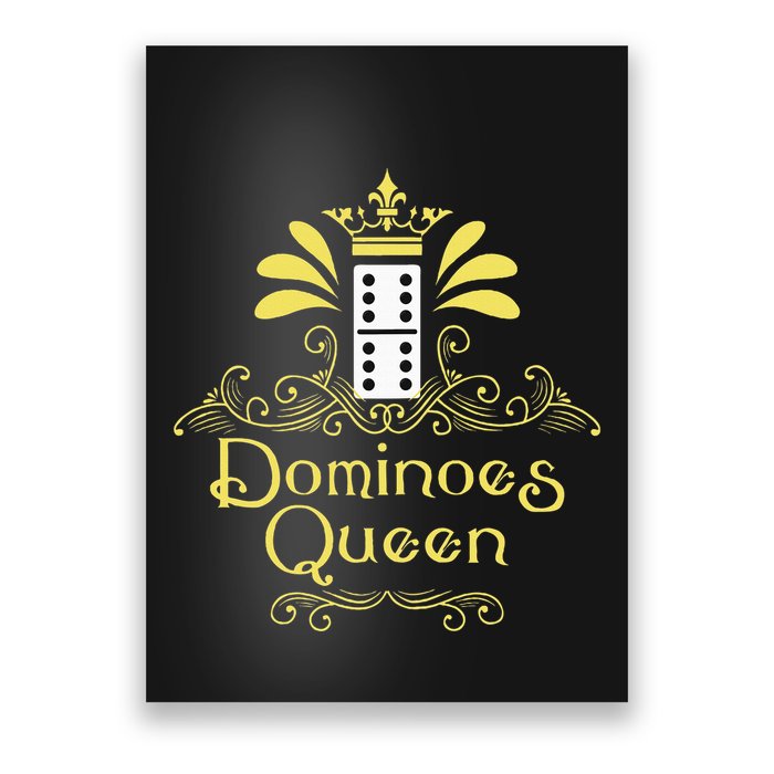 Dominoes Queen Domino Player Dominoes Lover Tile Game Poster