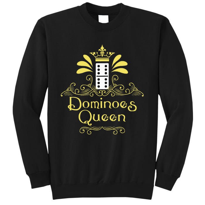 Dominoes Queen Domino Player Dominoes Lover Tile Game Tall Sweatshirt