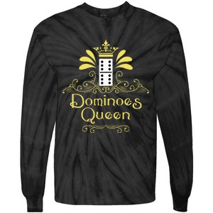 Dominoes Queen Domino Player Dominoes Lover Tile Game Tie-Dye Long Sleeve Shirt