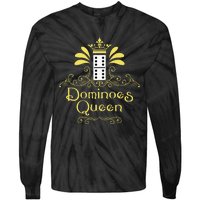 Dominoes Queen Domino Player Dominoes Lover Tile Game Tie-Dye Long Sleeve Shirt