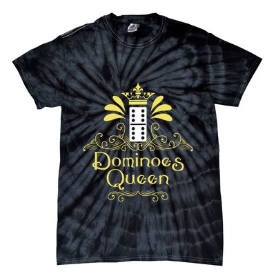 Dominoes Queen Domino Player Dominoes Lover Tile Game Tie-Dye T-Shirt