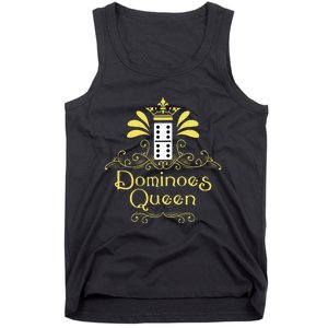 Dominoes Queen Domino Player Dominoes Lover Tile Game Tank Top