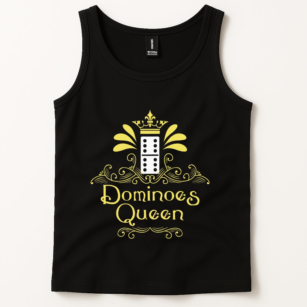 Dominoes Queen Domino Player Dominoes Lover Tile Game Tank Top