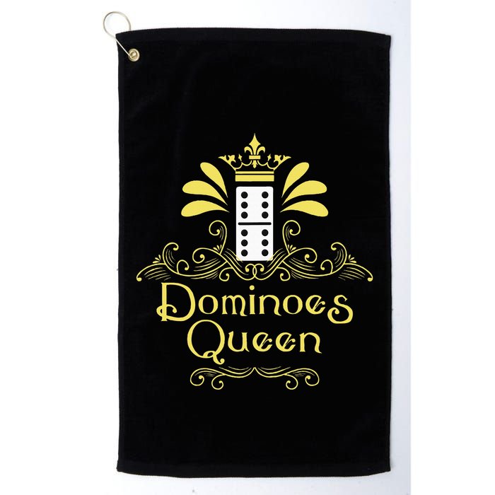 Dominoes Queen Domino Player Dominoes Lover Tile Game Golf Towel