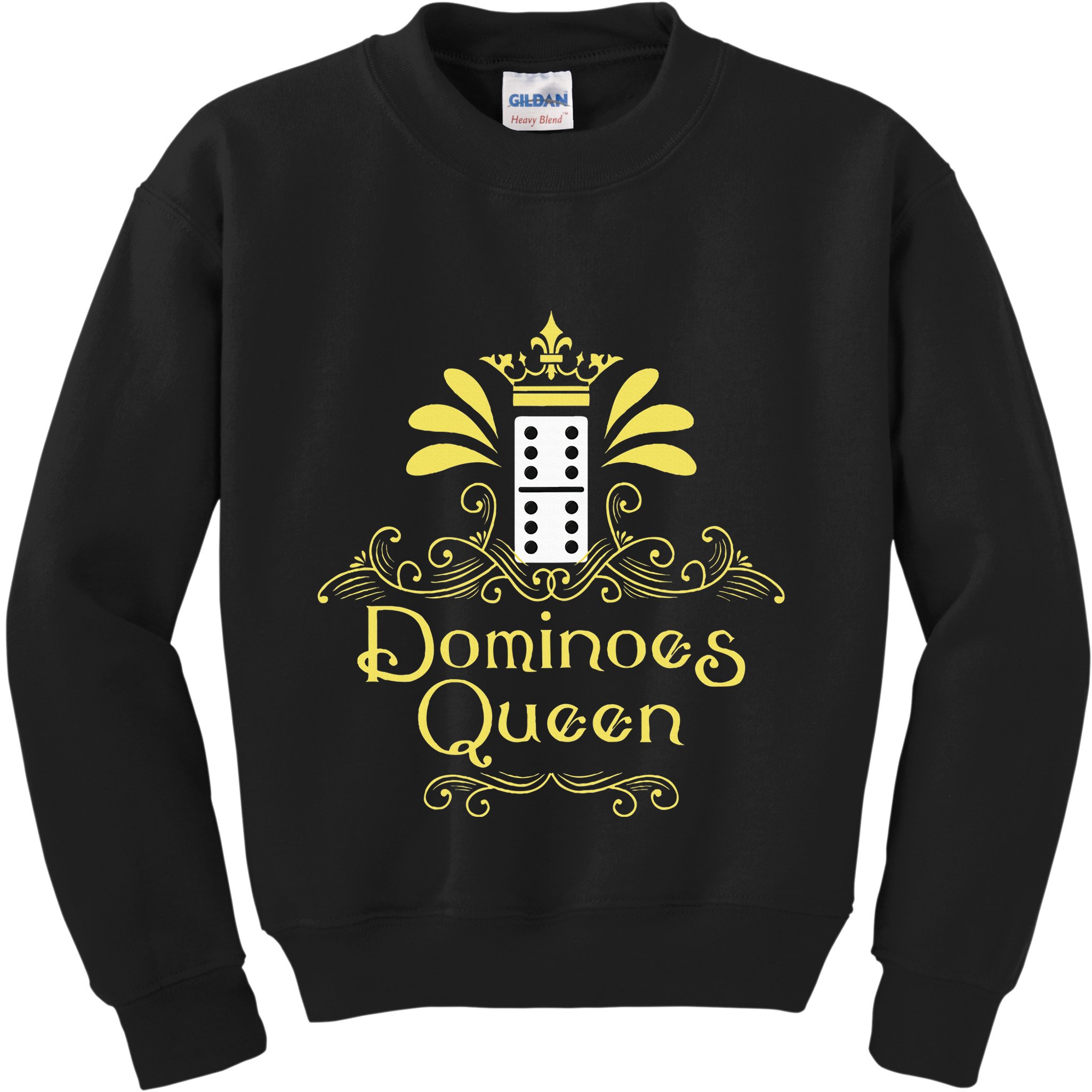 Dominoes Queen Domino Player Dominoes Lover Tile Game Kids Sweatshirt