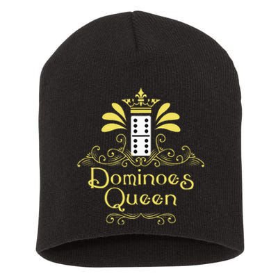 Dominoes Queen Domino Player Dominoes Lover Tile Game Short Acrylic Beanie