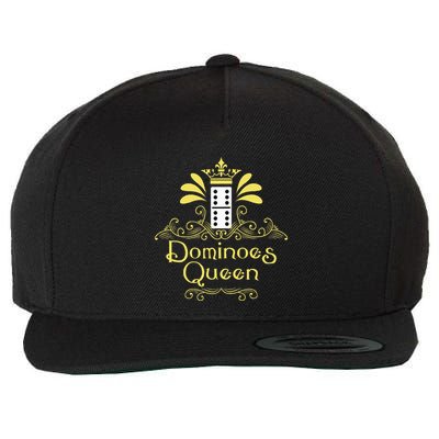 Dominoes Queen Domino Player Dominoes Lover Tile Game Wool Snapback Cap